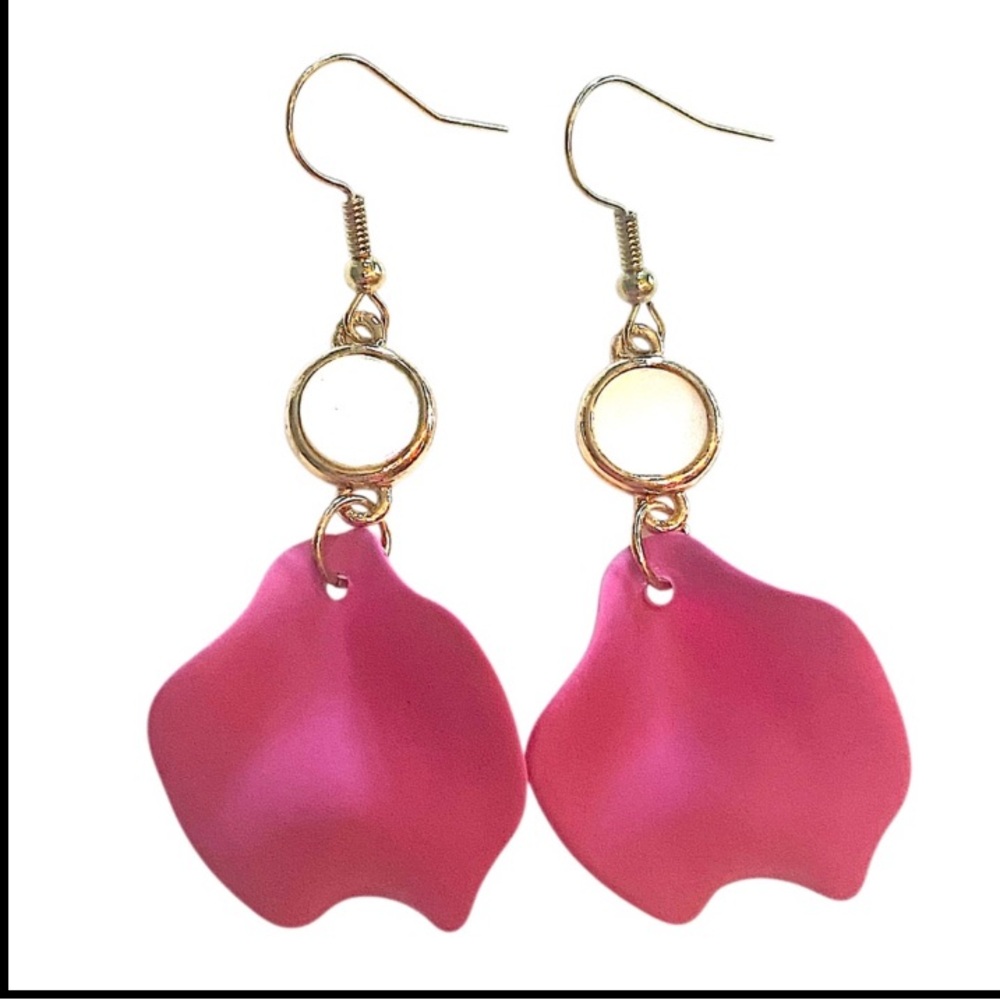 Pink Petals Mother of Pearl Dangle earrings